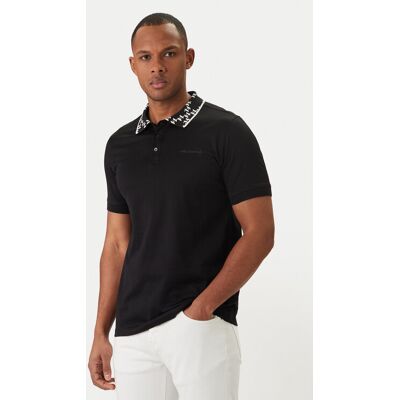 KARL LAGERFELD Polokošeľa 745010 562200 Čierna Regular Fit Muži KARL LAGERFELD Polokošeľa 745010 562200 Čierna Regular Fit Muži