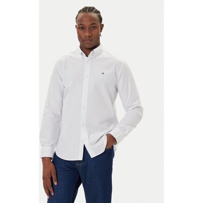 Calvin Klein Jeans Košeľa Oxford Classic LV140EM125 Biela Regular Fit Muži Calvin Klein Jeans Košeľa Oxford Classic LV140EM125 Biela Regular Fit Muži