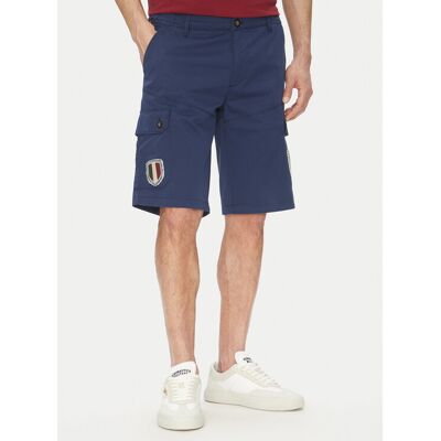 Aeronautica Militare Bavlnené šortky 251BE257CT3510 Tmavomodrá Regular Fit Muži Aeronautica Militare Bavlnené šortky 251BE257CT3510 Tmavomodrá Regular Fit Muži