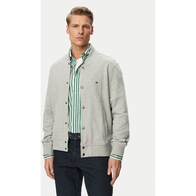 Tommy Hilfiger Bundy bomber Essential MW0MW42470 Sivá Regular Fit Muži Tommy Hilfiger Bundy bomber Essential MW0MW42470 Sivá Regular Fit Muži
