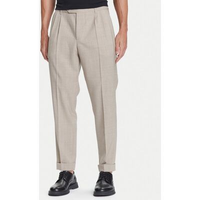 BOSS Bavlnené nohavice C-Perin-DPL 50545822 Béžová Tapered Fit Muži BOSS Bavlnené nohavice C-Perin-DPL 50545822 Béžová Tapered Fit Muži