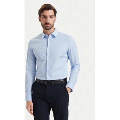 Calvin Klein Košeľa LV040BM108 Modrá Regular Fit Muži Calvin Klein Košeľa LV040BM108 Modrá Regular Fit Muži