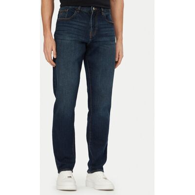 Armani Exchange Džínsy XM000049 AF14265 MB001 Tmavomodrá Slim Fit Muži Armani Exchange Džínsy XM000049 AF14265 MB001 Tmavomodrá Slim Fit Muži