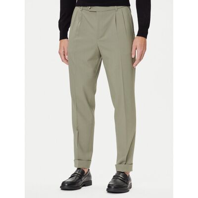 BOSS Bavlnené nohavice C-Perin-DPL 50545822 Zelená Tapered Fit Muži BOSS Bavlnené nohavice C-Perin-DPL 50545822 Zelená Tapered Fit Muži