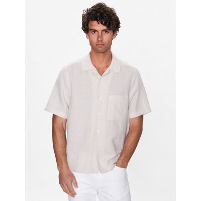 Calvin Klein Košeľa K10K109521 Béžová Regular Fit Muži Calvin Klein Košeľa K10K109521 Béžová Regular Fit Muži