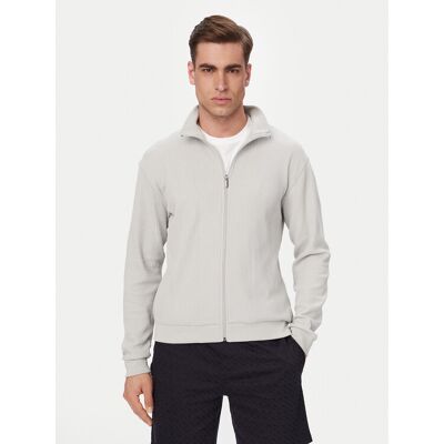 BOSS Mikina Structure 50559332 Sivá Regular Fit Muži BOSS Mikina Structure 50559332 Sivá Regular Fit Muži