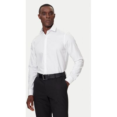 Calvin Klein Košeľa LV019EU006 Biela Slim Fit Muži Calvin Klein Košeľa LV019EU006 Biela Slim Fit Muži