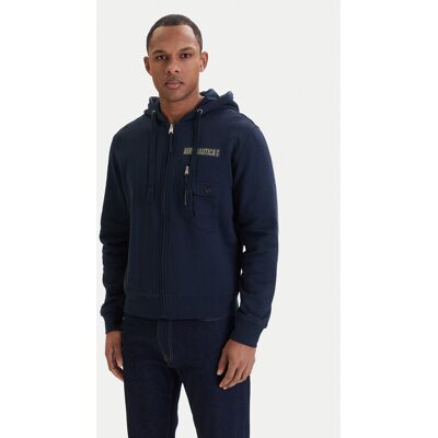 Aeronautica Militare Mikina 261FE2100UF00679 Tmavomodrá Regular Fit Muži Aeronautica Militare Mikina 261FE2100UF00679 Tmavomodrá Regular Fit Muži