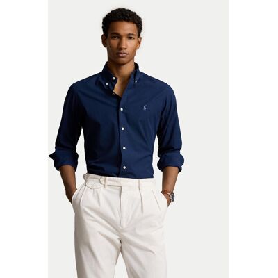 Polo Ralph Lauren Košeľa 710928255001 Tmavomodrá Custom Fit Muži Polo Ralph Lauren Košeľa 710928255001 Tmavomodrá Custom Fit Muži