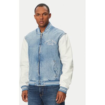 Tommy Jeans Bundy bomber DM0DM22498 Modrá Regular Fit Muži Tommy Jeans Bundy bomber DM0DM22498 Modrá Regular Fit Muži