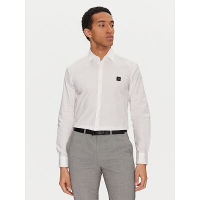 HUGO Košeľa Ermo 50505315 Biela Slim Fit Muži HUGO Košeľa Ermo 50505315 Biela Slim Fit Muži