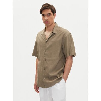 Emporio Armani Košeľa EM000593 AF12356 U6189 Hnedá Regular Fit Muži Emporio Armani Košeľa EM000593 AF12356 U6189 Hnedá Regular Fit Muži