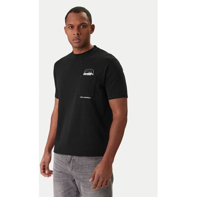 KARL LAGERFELD Tričko 755047 561221 Čierna Regular Fit Muži KARL LAGERFELD Tričko 755047 561221 Čierna Regular Fit Muži