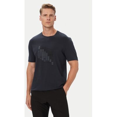 BOSS Tričko Network Flag 50566853 Tmavomodrá Regular Fit Muži BOSS Tričko Network Flag 50566853 Tmavomodrá Regular Fit Muži