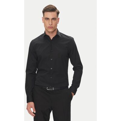 Calvin Klein Košeľa Essential LV019EU000 Čierna Slim Fit Muži Calvin Klein Košeľa Essential LV019EU000 Čierna Slim Fit Muži