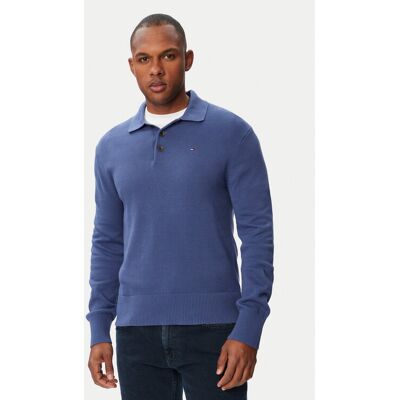Tommy Jeans Sveter Essential DM0DM20304 Modrá Slim Fit Muži Tommy Jeans Sveter Essential DM0DM20304 Modrá Slim Fit Muži