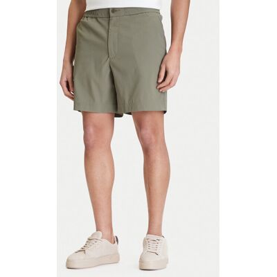 Calvin Klein Bavlnené šortky LV04LF610G Kaki Straight Fit Muži Calvin Klein Bavlnené šortky LV04LF610G Kaki Straight Fit Muži