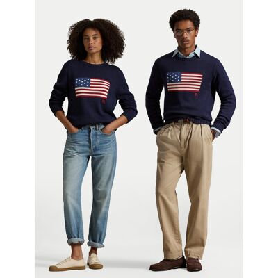 Polo Ralph Lauren Sveter 710718281006 Tmavomodrá Regular Fit Muži Polo Ralph Lauren Sveter 710718281006 Tmavomodrá Regular Fit Muži