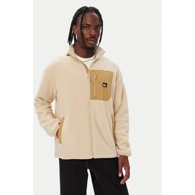 Quiksilver Fleecová mikina EQYPF03066 Svetlo béžová Regular Fit Muži Quiksilver Fleecová mikina EQYPF03066 Svetlo béžová Regular Fit Muži