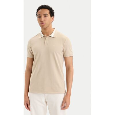 Calvin Klein Jeans Polokošeľa LV04RG234G Svetlo béžová Regular Fit Muži Calvin Klein Jeans Polokošeľa LV04RG234G Svetlo béžová Regular Fit Muži