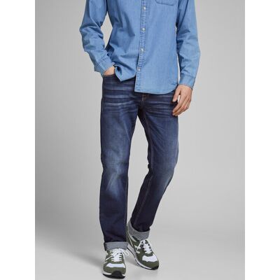 Jack & Jones Džínsy Clark 12177444 Tmavomodrá Regular Fit Muži Jack & Jones Džínsy Clark 12177444 Tmavomodrá Regular Fit Muži