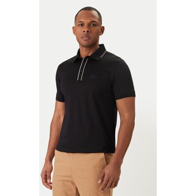KARL LAGERFELD Polokošeľa 745002 562200 Čierna Regular Fit Muži KARL LAGERFELD Polokošeľa 745002 562200 Čierna Regular Fit Muži