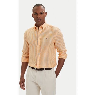 Tommy Hilfiger Košeľa Bengal MW0MW42400 Svetlo oranžová Regular Fit Muži Tommy Hilfiger Košeľa Bengal MW0MW42400 Svetlo oranžová Regular Fit Muži