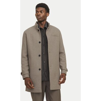 Jack & Jones Vlnený kabát Melton 12258672 Béžová Regular Fit Muži Jack & Jones Vlnený kabát Melton 12258672 Béžová Regular Fit Muži