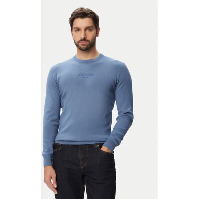 Guess Sveter M6YR12 Z0917 Modrá Regular Fit Muži Guess Sveter M6YR12 Z0917 Modrá Regular Fit Muži