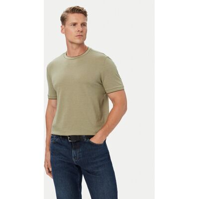 BOSS Tričko H-Thompson 81 50565742 Kaki Regular Fit Muži BOSS Tričko H-Thompson 81 50565742 Kaki Regular Fit Muži