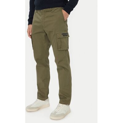Aeronautica Militare Cargo nohavice 262PA1329UCT02443 Zelená Regular Fit Muži Aeronautica Militare Cargo nohavice 262PA1329UCT02443 Zelená Regular Fit Muži