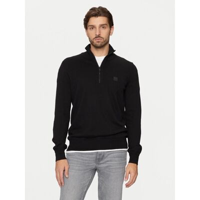Boss Sveter Kanobix_S 50527585 Čierna Regular Fit Muži Boss Sveter Kanobix_S 50527585 Čierna Regular Fit Muži