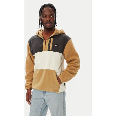 Quiksilver Fleecová mikina EQYPF03073 Béžová Comfort Fit Muži Quiksilver Fleecová mikina EQYPF03073 Béžová Comfort Fit Muži