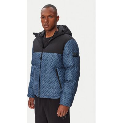 EA7 Emporio Armani Zimné bundy 7M002566 AF26406 U9302 Modrá Regular Fit Muži EA7 Emporio Armani Zimné bundy 7M002566 AF26406 U9302 Modrá Regular Fit Muži