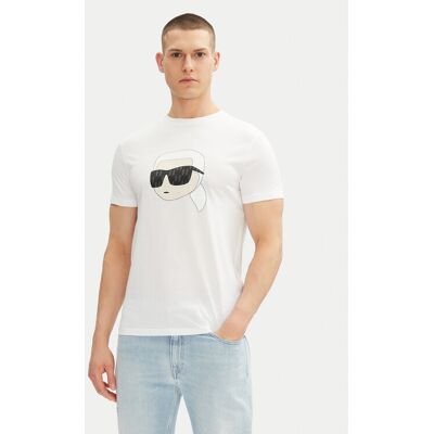 KARL LAGERFELD Tričko 755073 552251 Biela Regular Fit Muži KARL LAGERFELD Tričko 755073 552251 Biela Regular Fit Muži