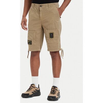 Aeronautica Militare Bavlnené šortky 261BE0041UCT01122 Béžová Regular Fit Muži Aeronautica Militare Bavlnené šortky 261BE0041UCT01122 Béžová Regular Fit Muži