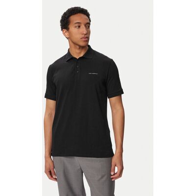 KARL LAGERFELD Polokošeľa 745015 563235 Čierna Regular Fit Muži KARL LAGERFELD Polokošeľa 745015 563235 Čierna Regular Fit Muži