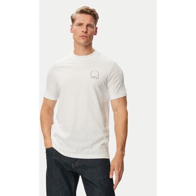 KARL LAGERFELD Tričko 755026 563224 Biela Regular Fit Muži KARL LAGERFELD Tričko 755026 563224 Biela Regular Fit Muži