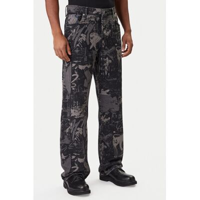 Karl Lagerfeld Jeans Džínsy B1M10058 Sivá Regular Fit Muži Karl Lagerfeld Jeans Džínsy B1M10058 Sivá Regular Fit Muži