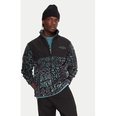 Billabong Fleecová mikina Boundary EBYFT00144 Čierna Regular Fit Muži Billabong Fleecová mikina Boundary EBYFT00144 Čierna Regular Fit Muži