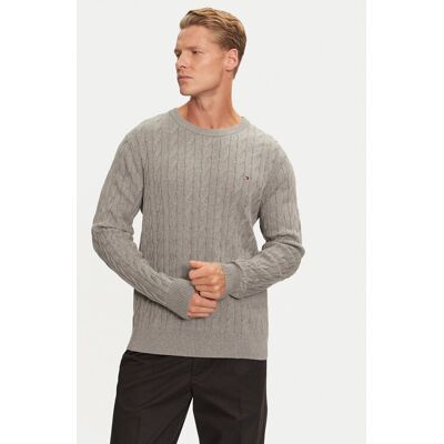 Tommy Hilfiger Sveter MW0MW33132 Sivá Regular Fit Muži Tommy Hilfiger Sveter MW0MW33132 Sivá Regular Fit Muži