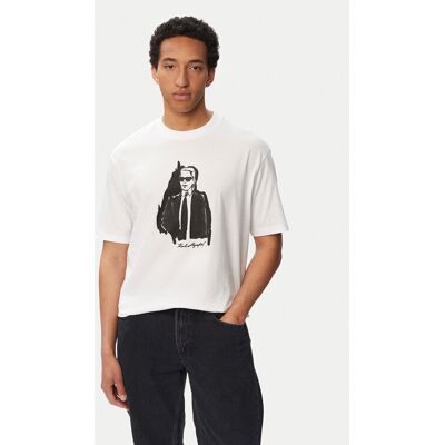 KARL LAGERFELD Tričko 755143 563225 Biela Regular Fit Muži KARL LAGERFELD Tričko 755143 563225 Biela Regular Fit Muži