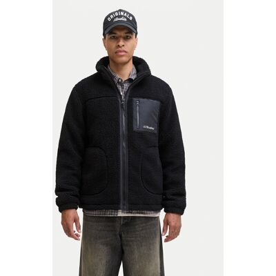 Jack & Jones Fleecová mikina Soho 12278784 Čierna Regular Fit Muži Jack & Jones Fleecová mikina Soho 12278784 Čierna Regular Fit Muži