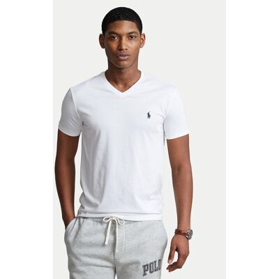 Polo Ralph Lauren Tričko 710671453008 Biela Custom Slim Fit Muži Polo Ralph Lauren Tričko 710671453008 Biela Custom Slim Fit Muži