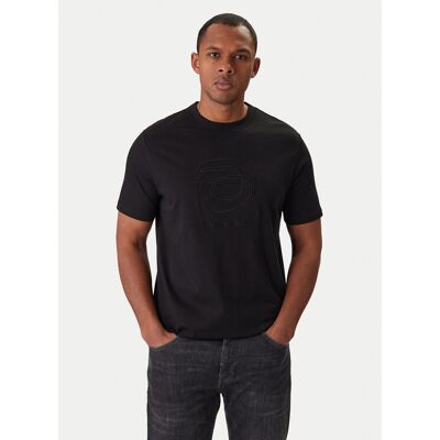 KARL LAGERFELD Tričko 755052 561224 Čierna Regular Fit Muži KARL LAGERFELD Tričko 755052 561224 Čierna Regular Fit Muži