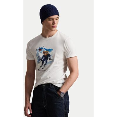 Polo Ralph Lauren Tričko 710P07343001 Biela Regular Fit Muži Polo Ralph Lauren Tričko 710P07343001 Biela Regular Fit Muži