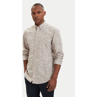 BOSS Košeľa Ricoplus 50561608 Sivá Regular Fit Muži BOSS Košeľa Ricoplus 50561608 Sivá Regular Fit Muži