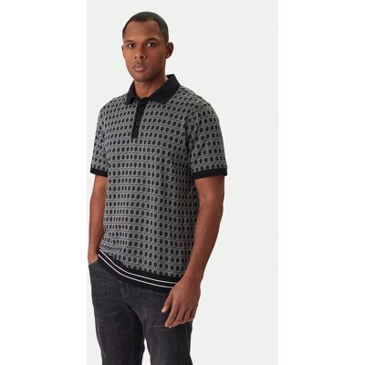 KARL LAGERFELD Polokošeľa 745006 561202 Čierna Regular Fit Muži KARL LAGERFELD Polokošeľa 745006 561202 Čierna Regular Fit Muži