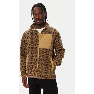 Quiksilver Fleecová mikina EQYPF03066 Svetlo hnedá Regular Fit Muži Quiksilver Fleecová mikina EQYPF03066 Svetlo hnedá Regular Fit Muži
