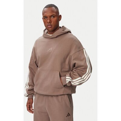 adidas Mikina Kit 3-Stripes Hoodie KW2406 Béžová Regular Fit Muži adidas Mikina Kit 3-Stripes Hoodie KW2406 Béžová Regular Fit Muži